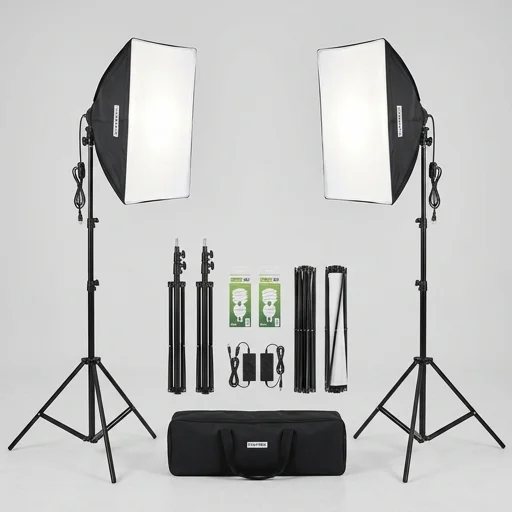 Fovitec 2x Softbox Lighting Kit